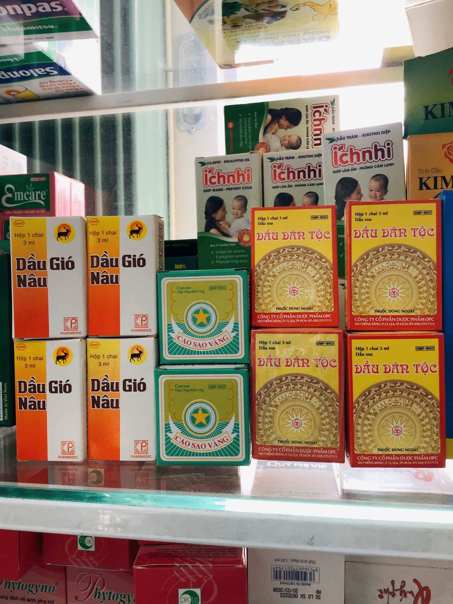 Cao sao vàng OPC, Dầu dân tộc OPC, Dầu gió nâu Pharmadic