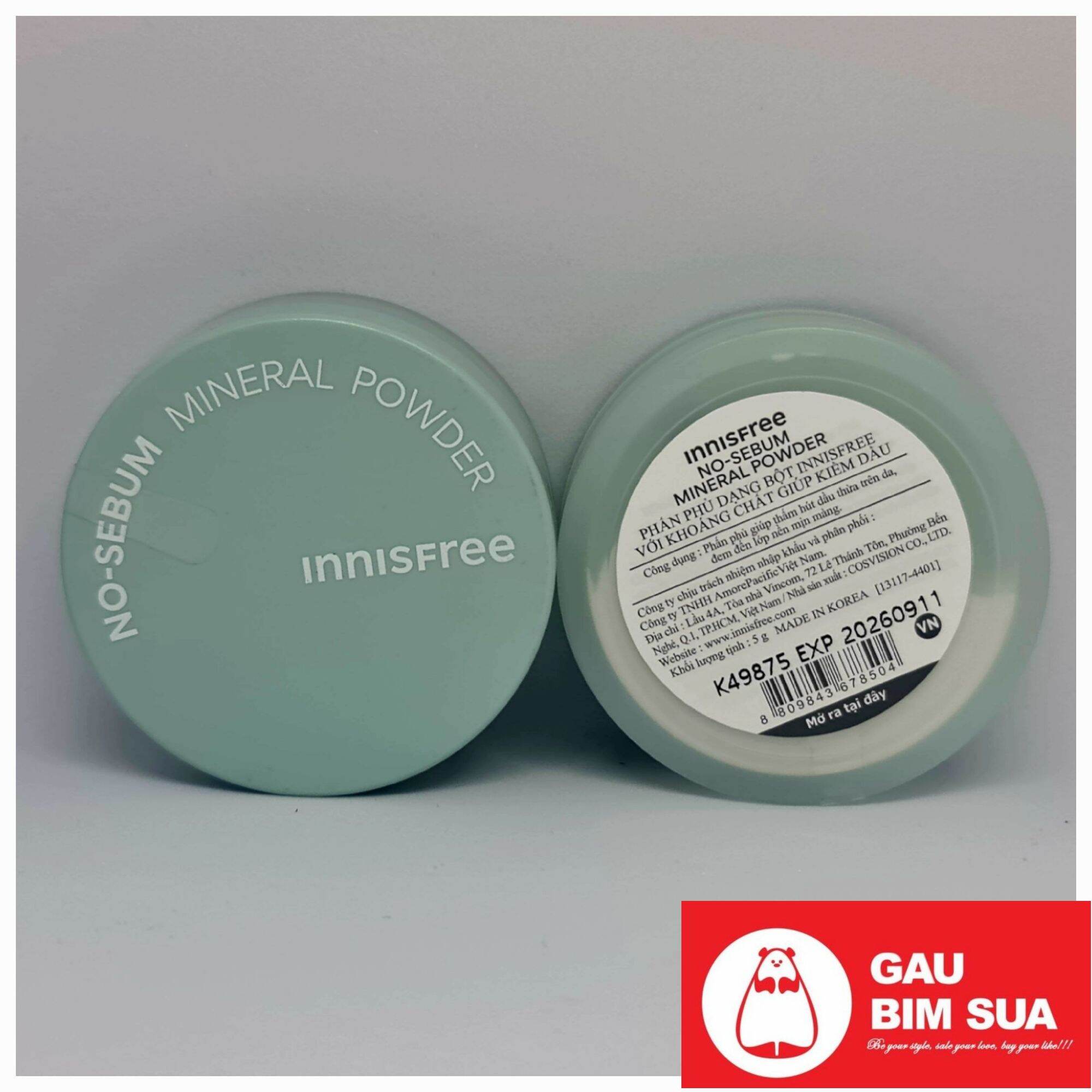 Phấn phủ bột kiềm dầu đa năng Innisfree No- Sebum mineral Powder