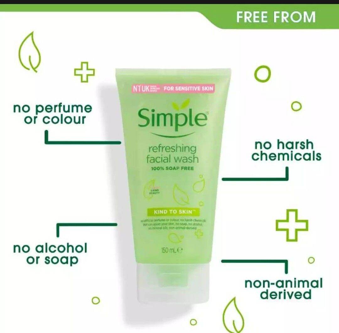 Sửa rửa mặt dạng gel Simple Refreshing Facial Wash 150ml
