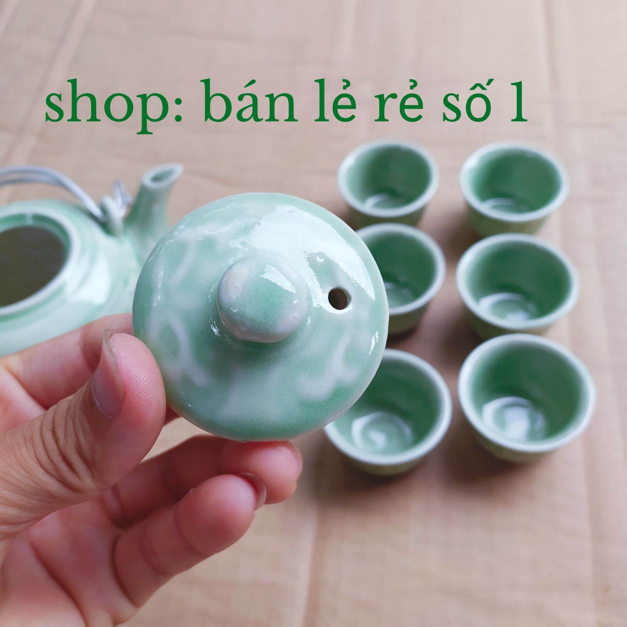 Ấm trà và chén trà gốm sứ bát tràng cao cấp Việt Nam