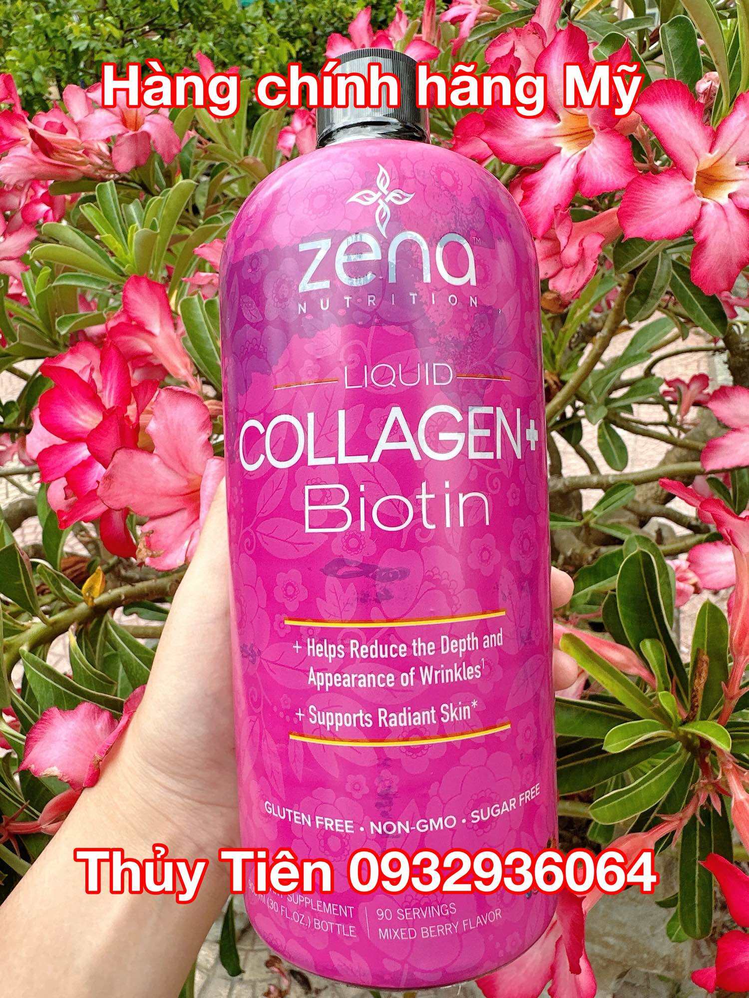 Nước uống Collagen + Biotin Zena Liquid  - Chống lão hóa, làm đẹp da móng tóc