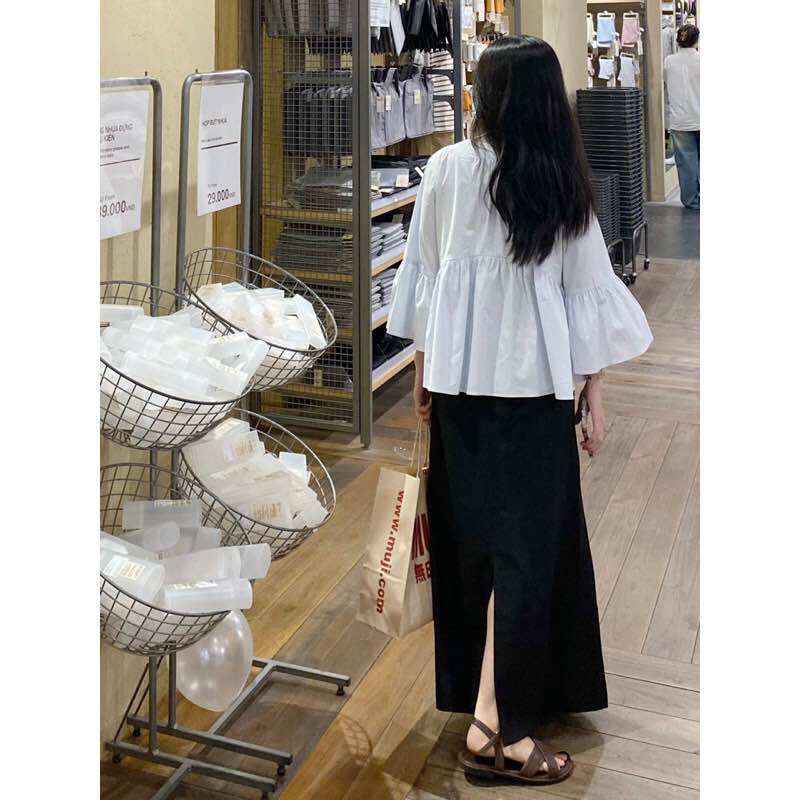 DOB - Chân váy linen dài Bim