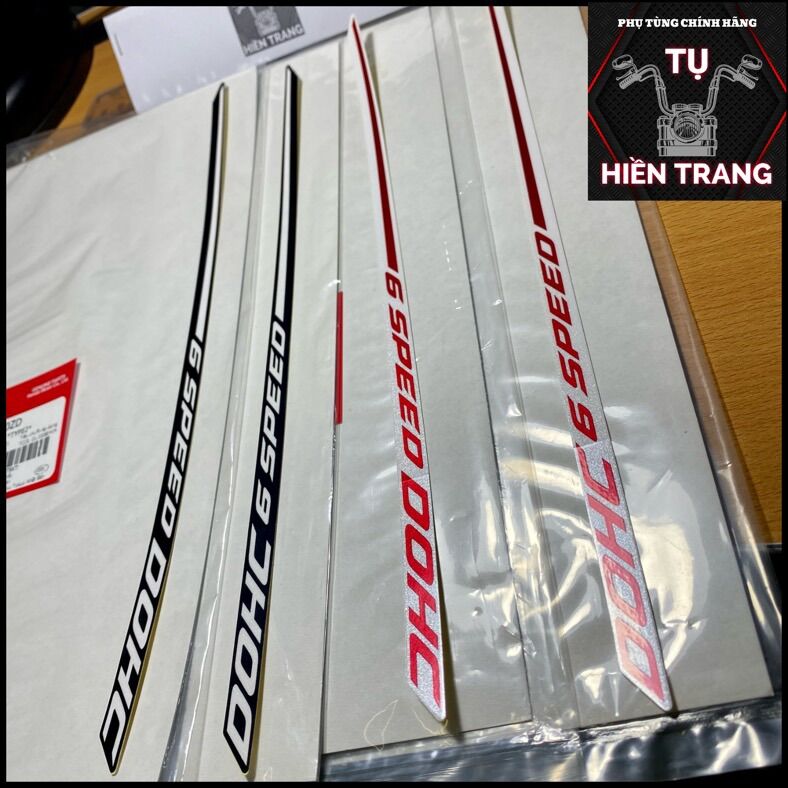 Tem dohc 6 speed trái/phải đỏ trắng/ trắng đen zin winner v1 chính hãng honda