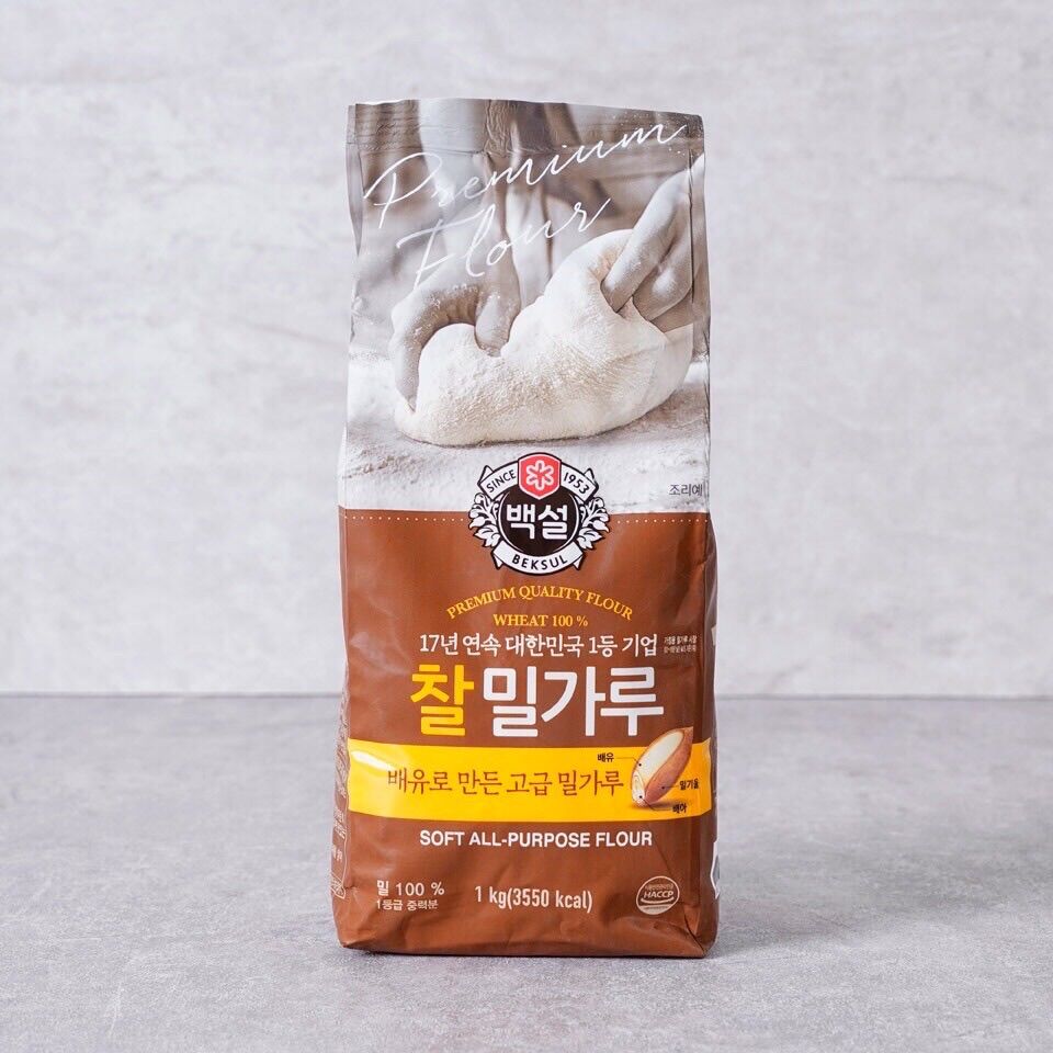 Beksul) bột mì dẻo - 백설) 찰 밀가루 1kg