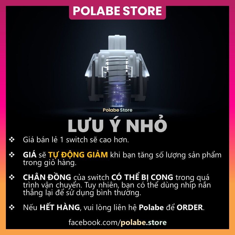 Công tắc JWK BLACK V2 Nylon Linear switch bàn phím cơ Jwick Full Nylon Black v2 switch - Polabe Store
