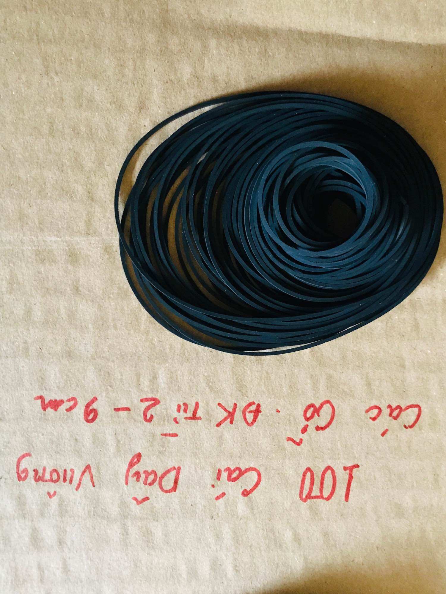 Dây curoa đài các cỡ,gói 100 cái 1 ly,hàng nhập từ Thái Lan