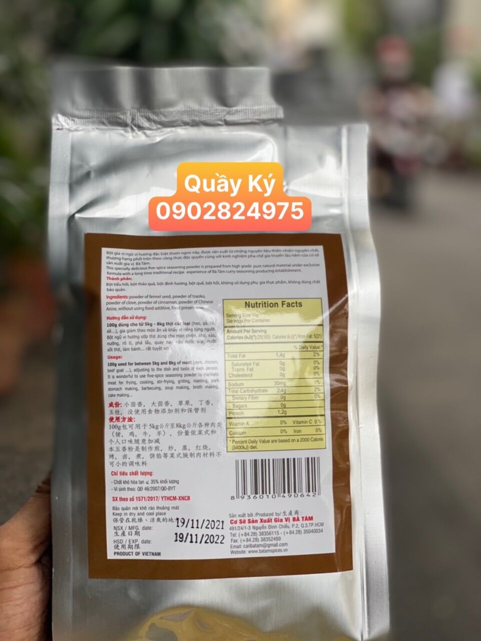 Bột Ngũ Vị Hương Bà Tám 500gr