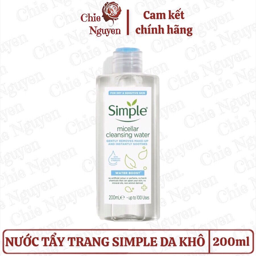 [CHÍNH HÃNG] Nước tẩy trang SIMPLE 200ml