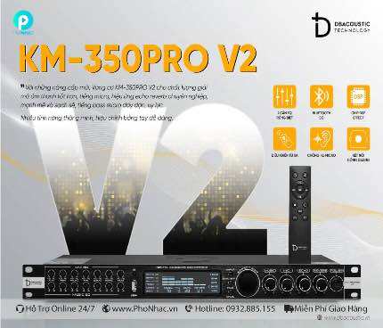 Vang cơ lai số DBACOUSTIC KM350 Pro V2 - Hàng chính hãng, model năm 2024