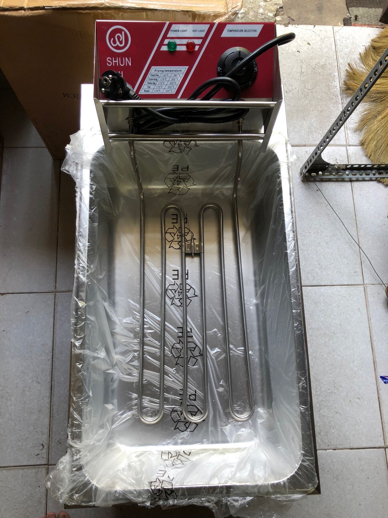 BẾP CHIÊN 1 HỘC CỠ LỚN 12 LÍT ( đỏ )