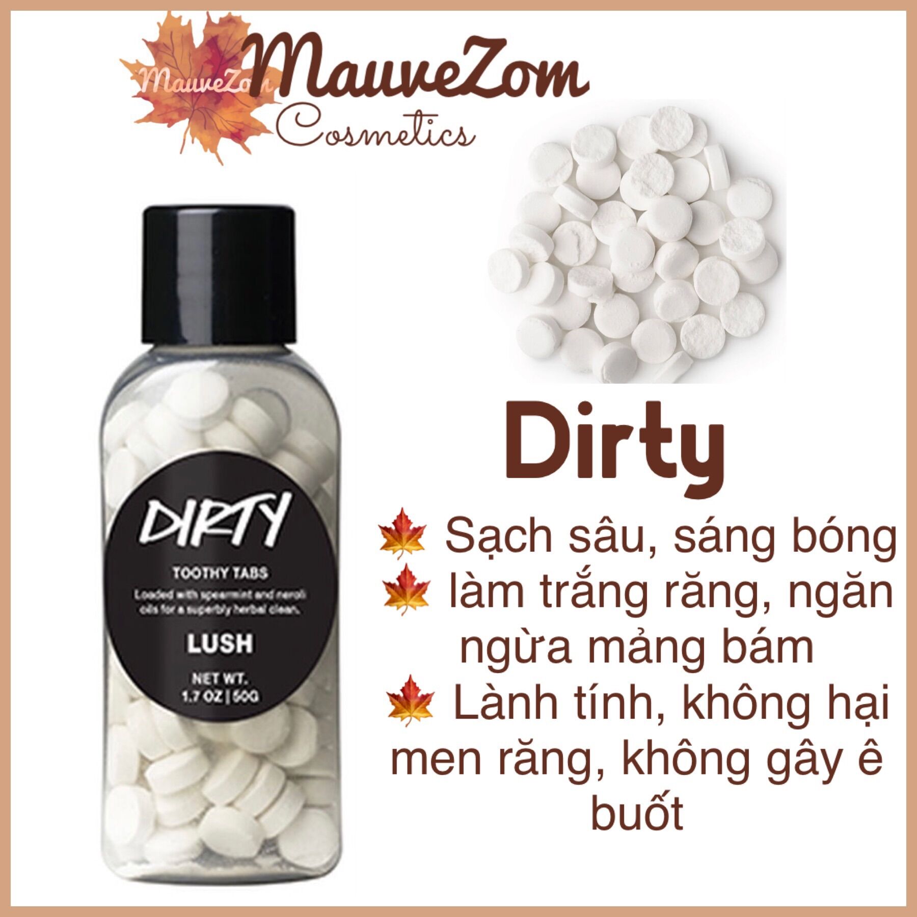 [HCM]Viên đánh trắng răng Dirty toothy tabs - LUSH