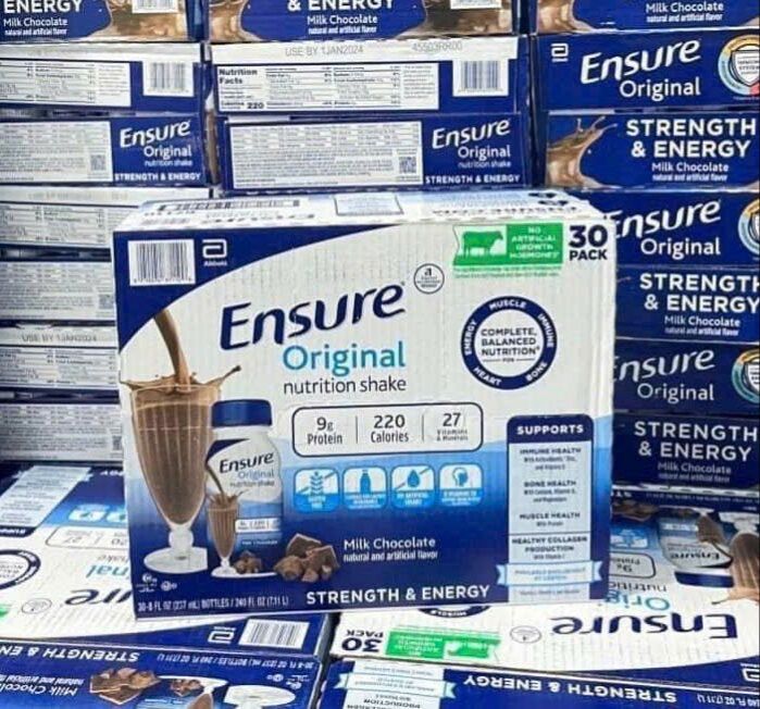 Thùng 30 chai Ensure nước 237ml Mỹ