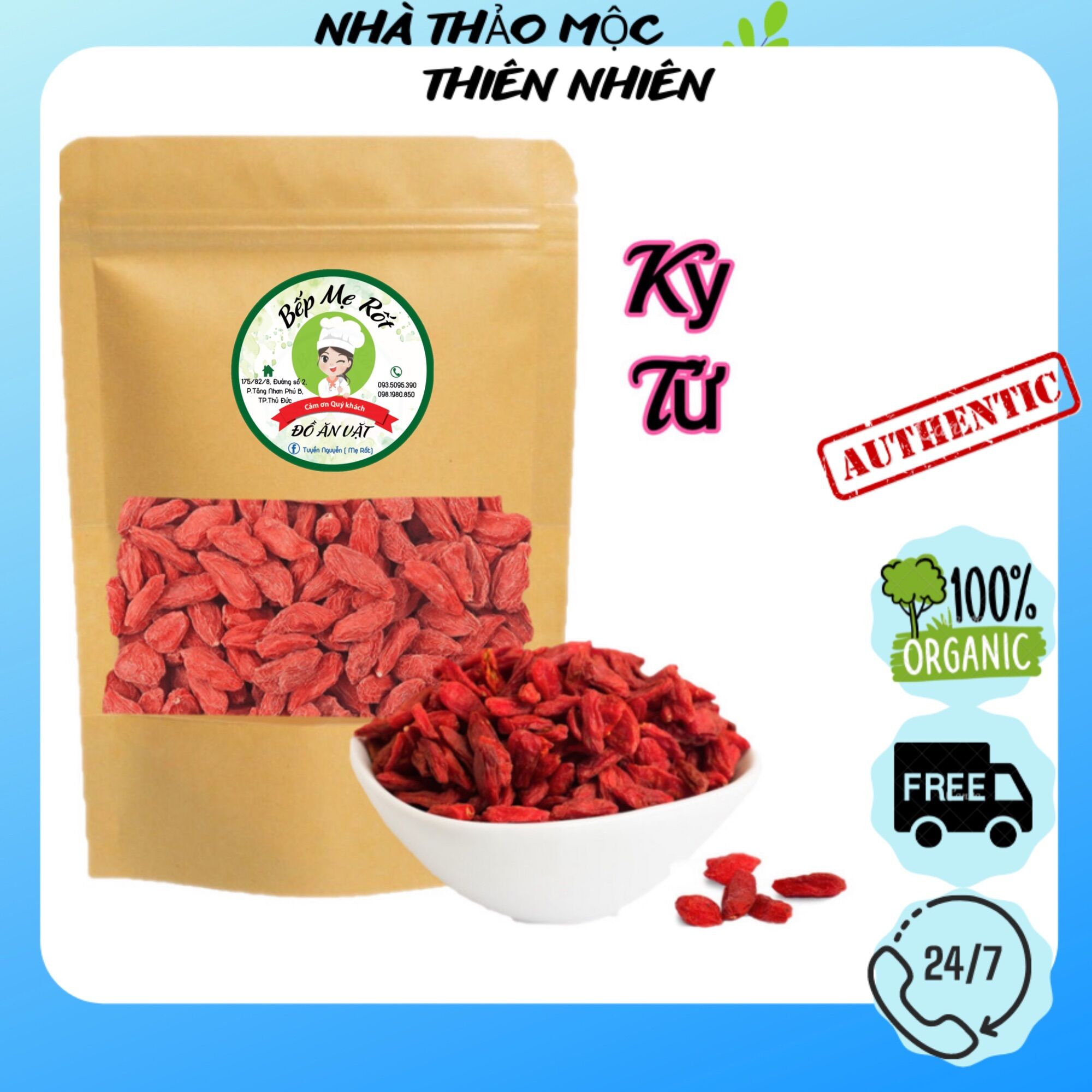 100gr Kỷ tử đỏ sấy khô loại ngon