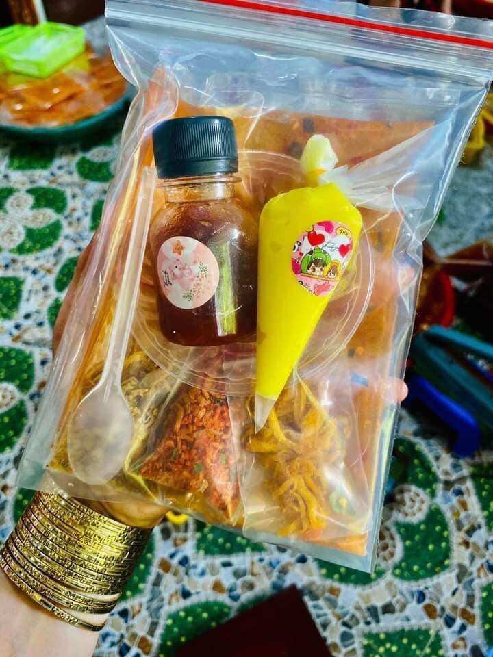 Combo bánh tráng phơi sương tôm dẻo topping 250g