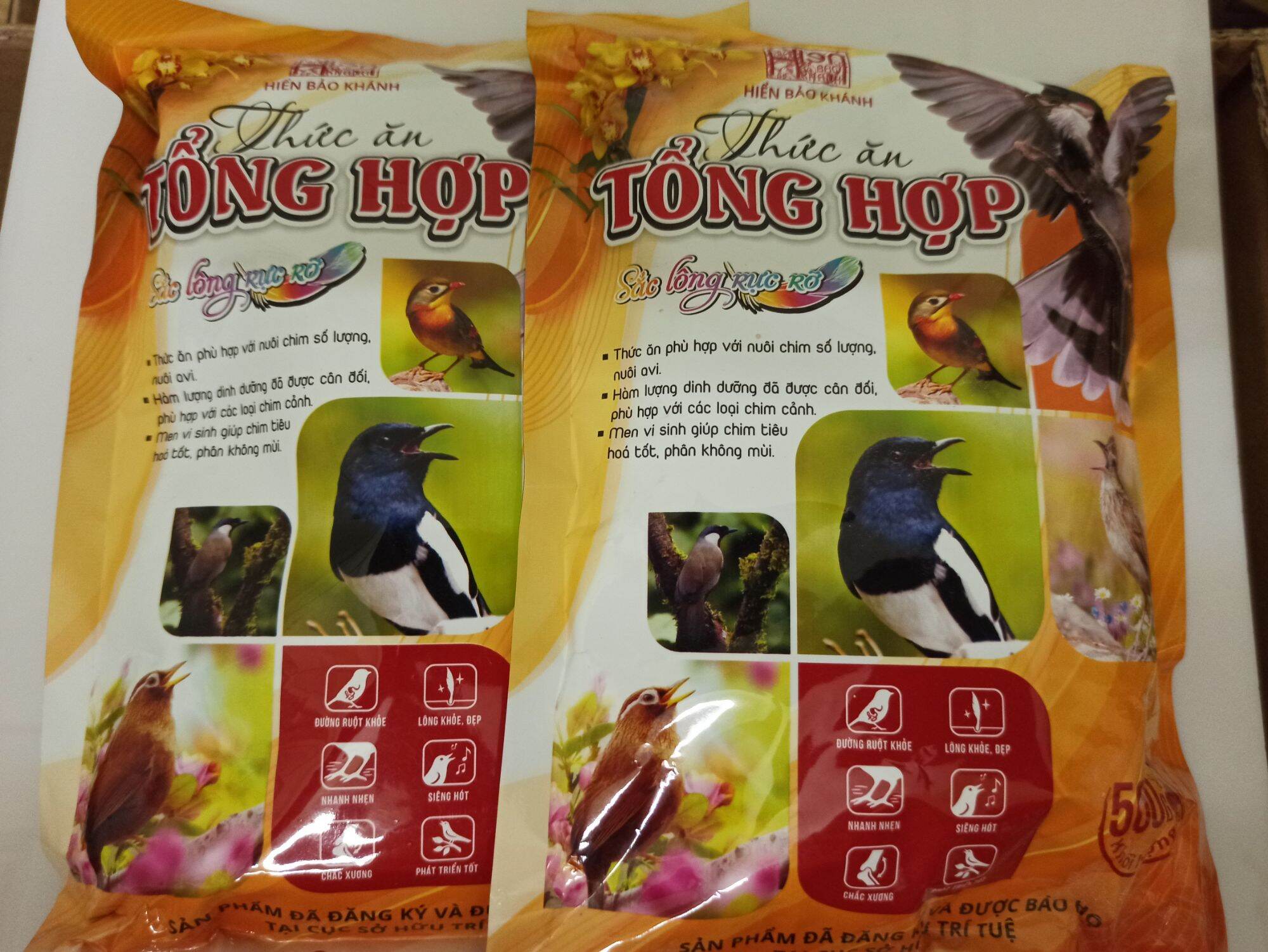 Combo 2 gói cám tổng hợp hiển bảo khánh gói 1kg