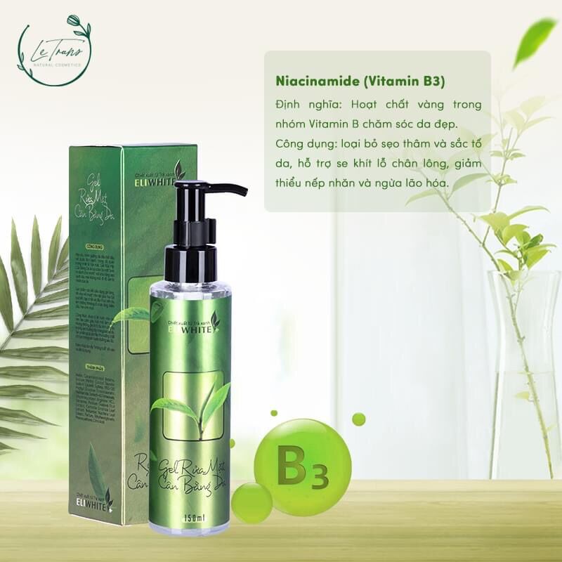 [HCM]Gel rửa mặt cân bằng da Eli White 150ml