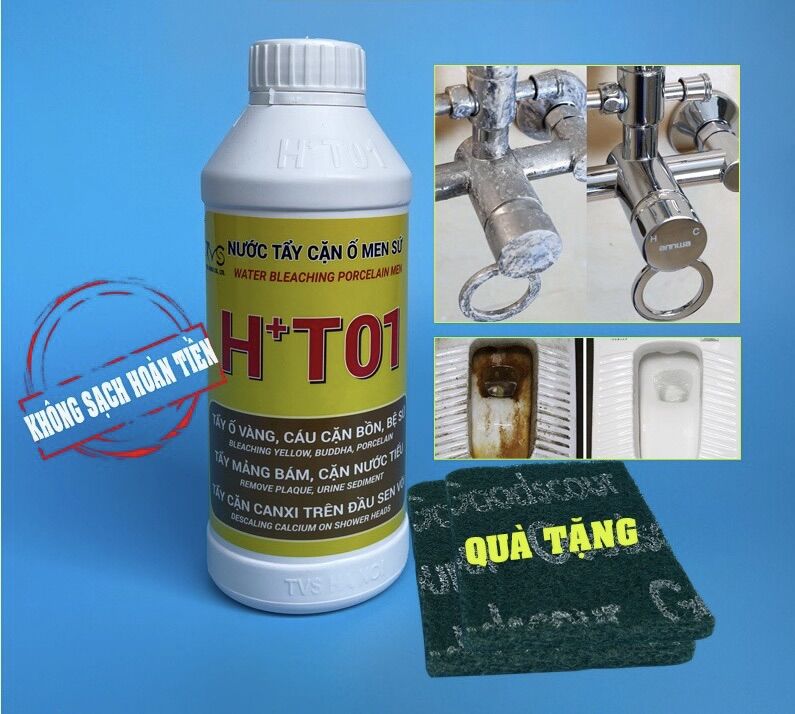 Tẩy ố men sứ bồn cầu