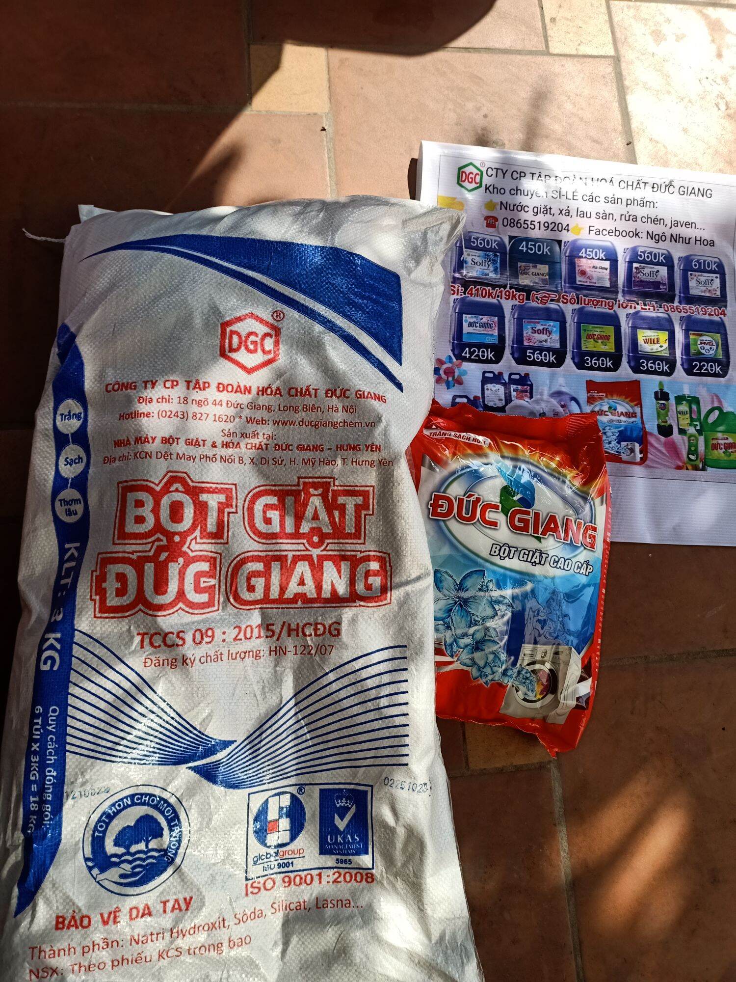 Bột giặt đức giang túi 3kg