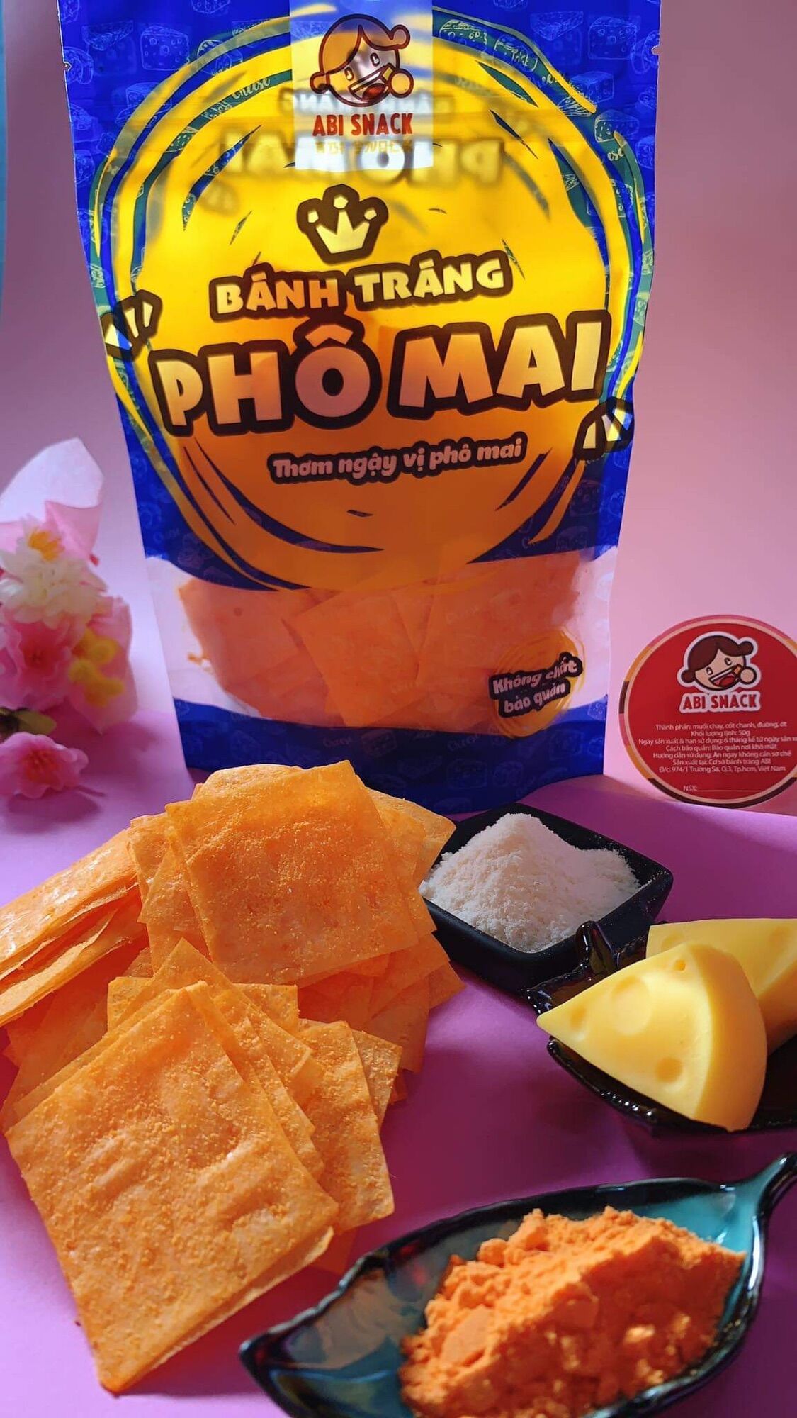 [HCM]BÁNH TRÁNG NGỌT ABI VỊ PHÔ MAI