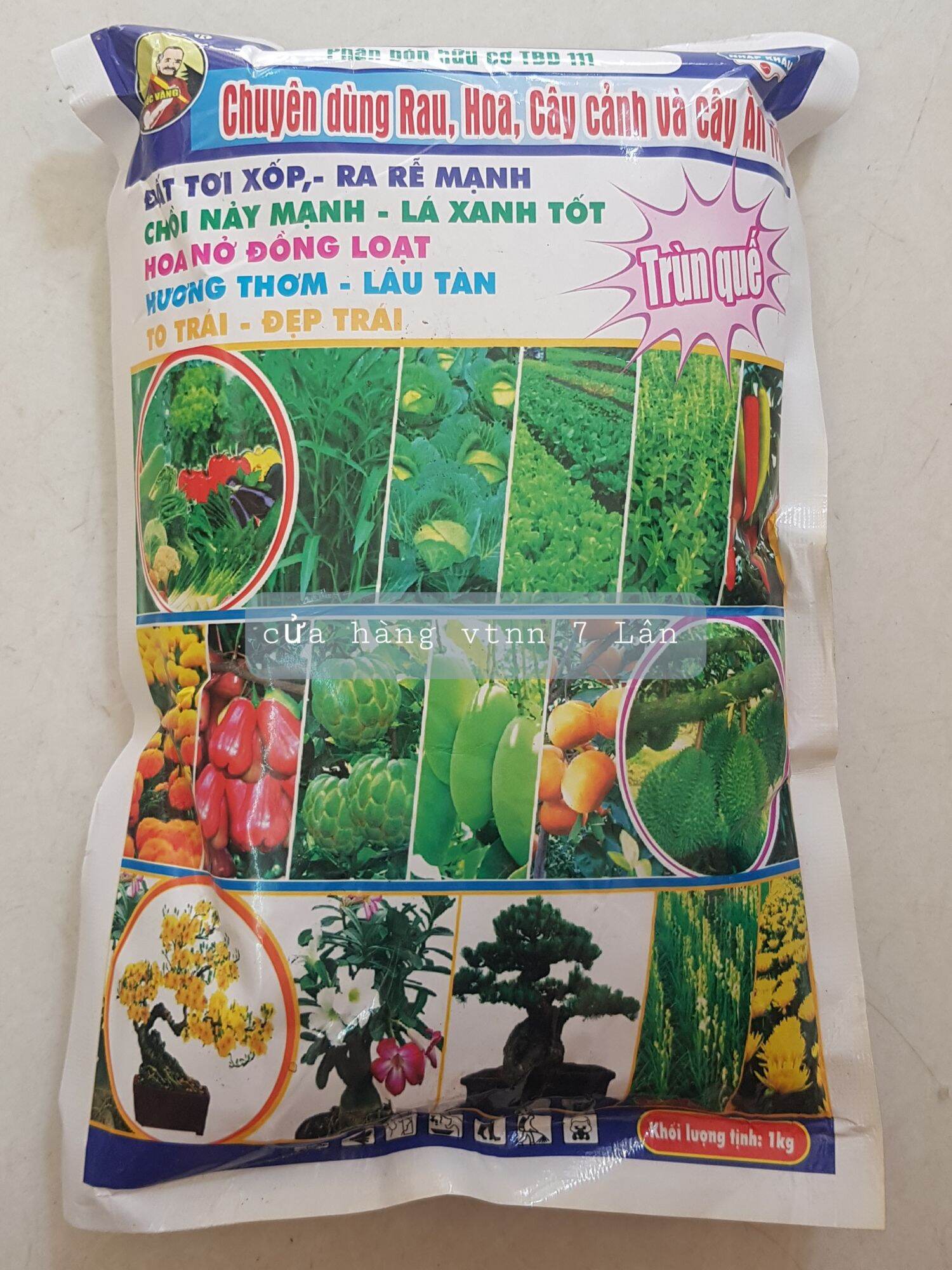 Phân trùn quế hiệu Cuốc vàng 1ký