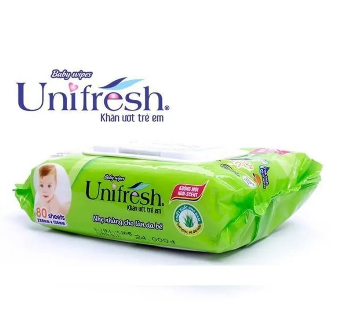 [siêu rẻ] Khăn ướt Paper sweet Unifresh 80 miếng có tại shoptuongvy