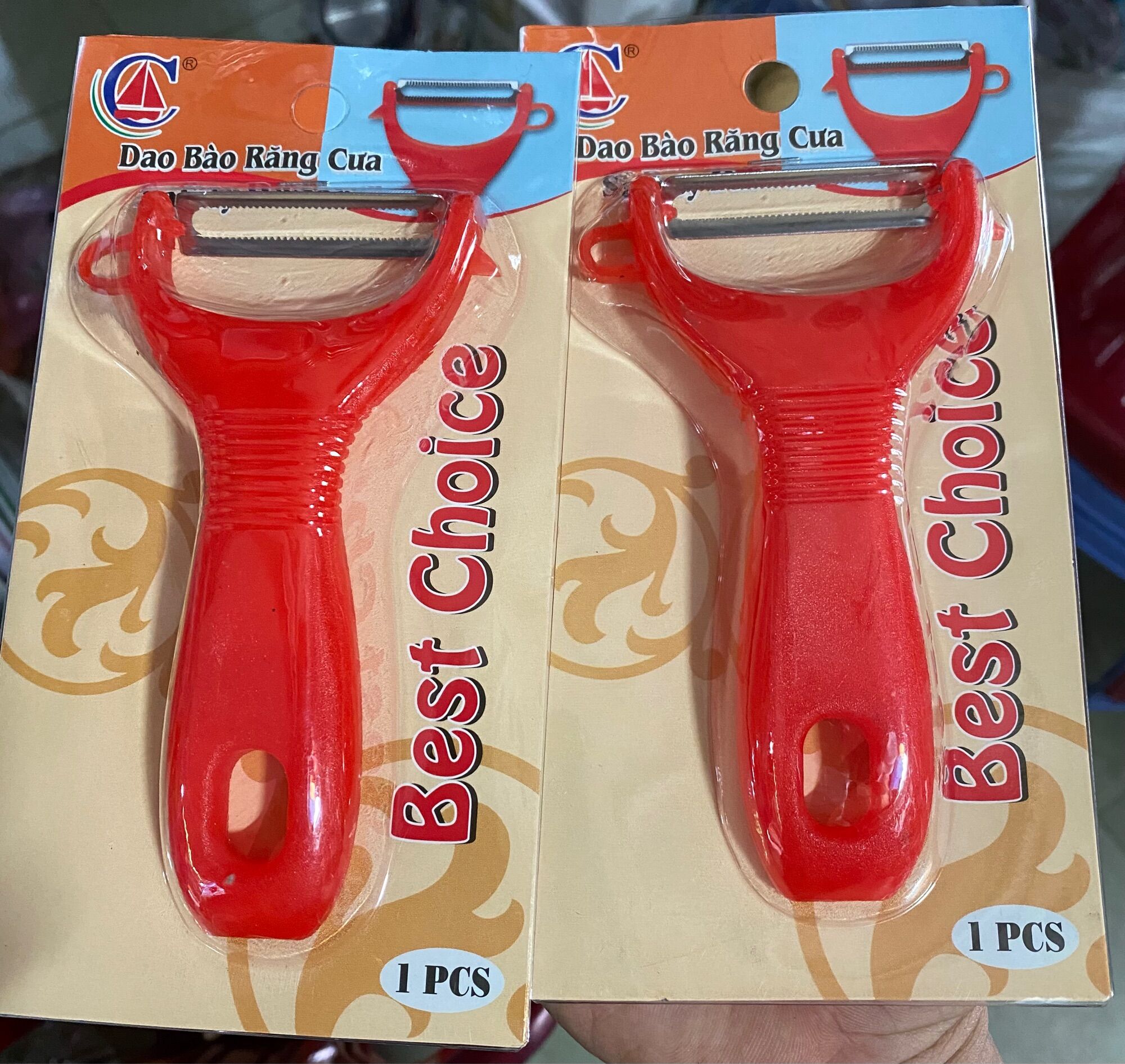 Dao dụng cụ bào vỏ và Sợi rau củ quả răng cưa