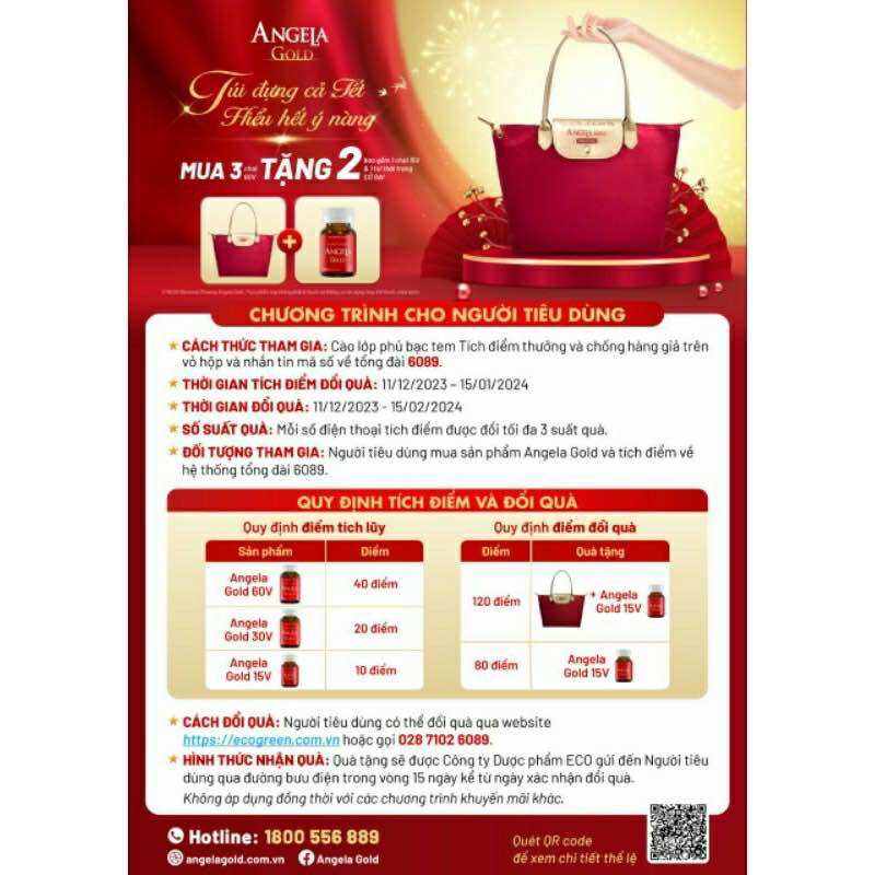 Sâm angela gold 60v giúp chị em khoẻ trong đẹp ngoài,hàng mỹ chính hãng