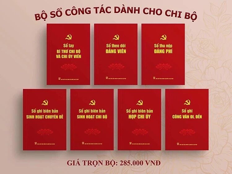 Bộ sổ công tác dành cho chi bộ