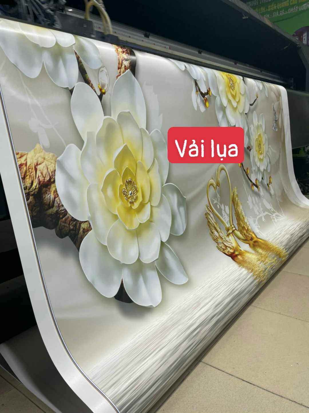 Tranh lụa dán tường 3D KT cao 135 x ngang 170 cm