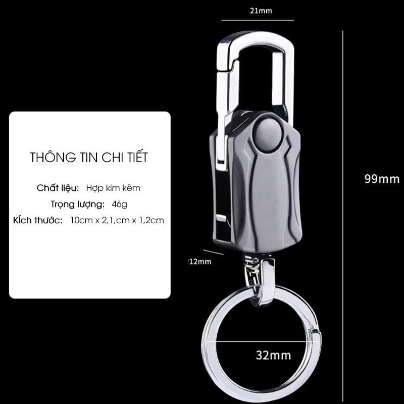 Móc khoá xe hơi cao cấp xoay 360 độ