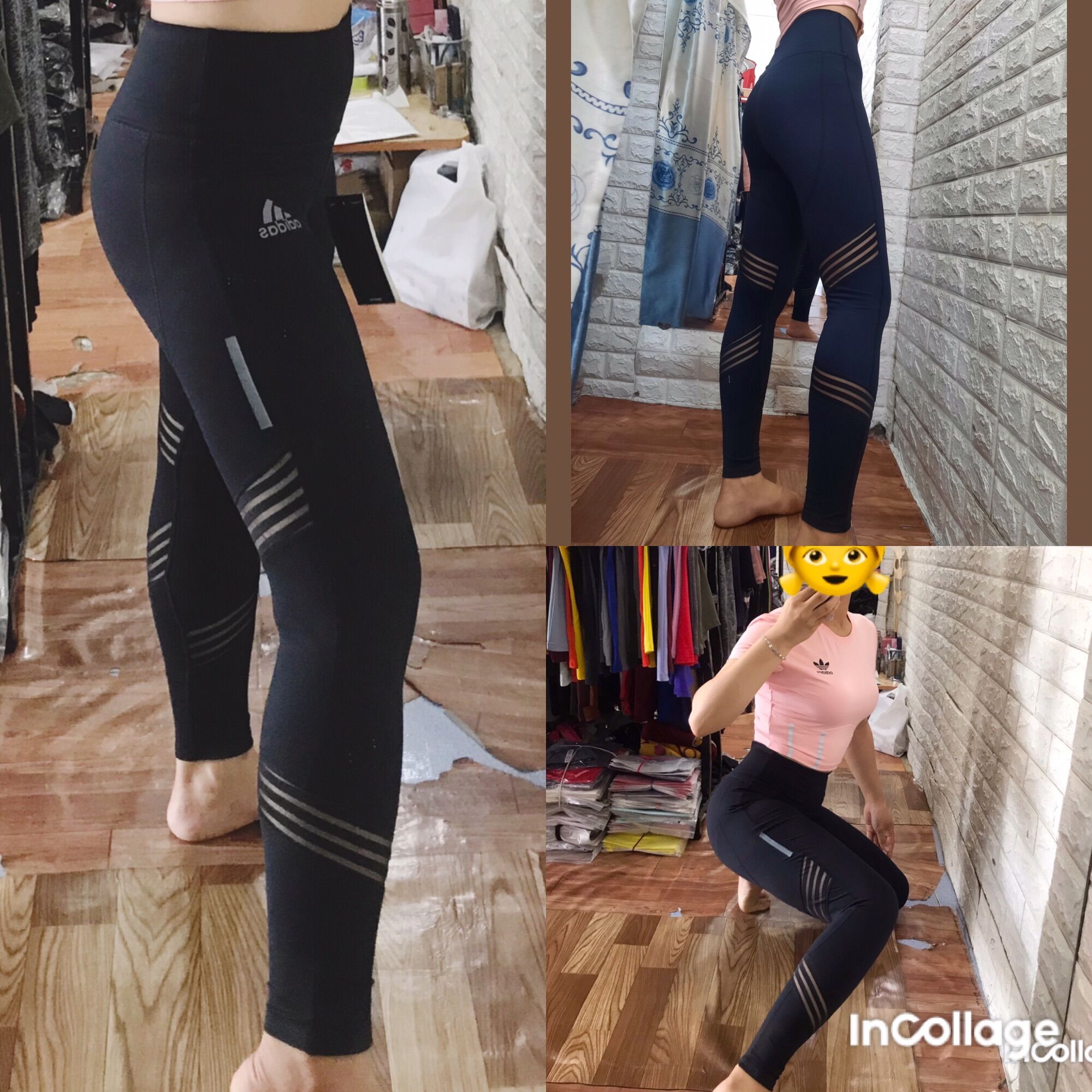 Quần tập gym phối lưới thể thao nữ