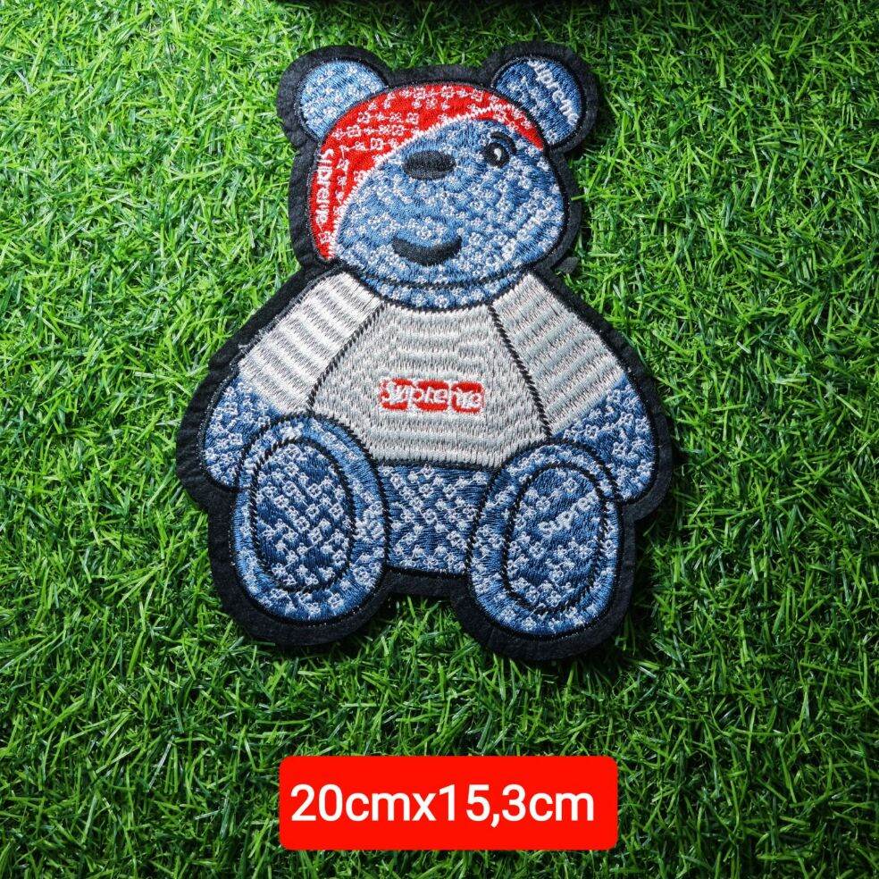 Sticker thêu ủi hình gấu dùng vá quần áo