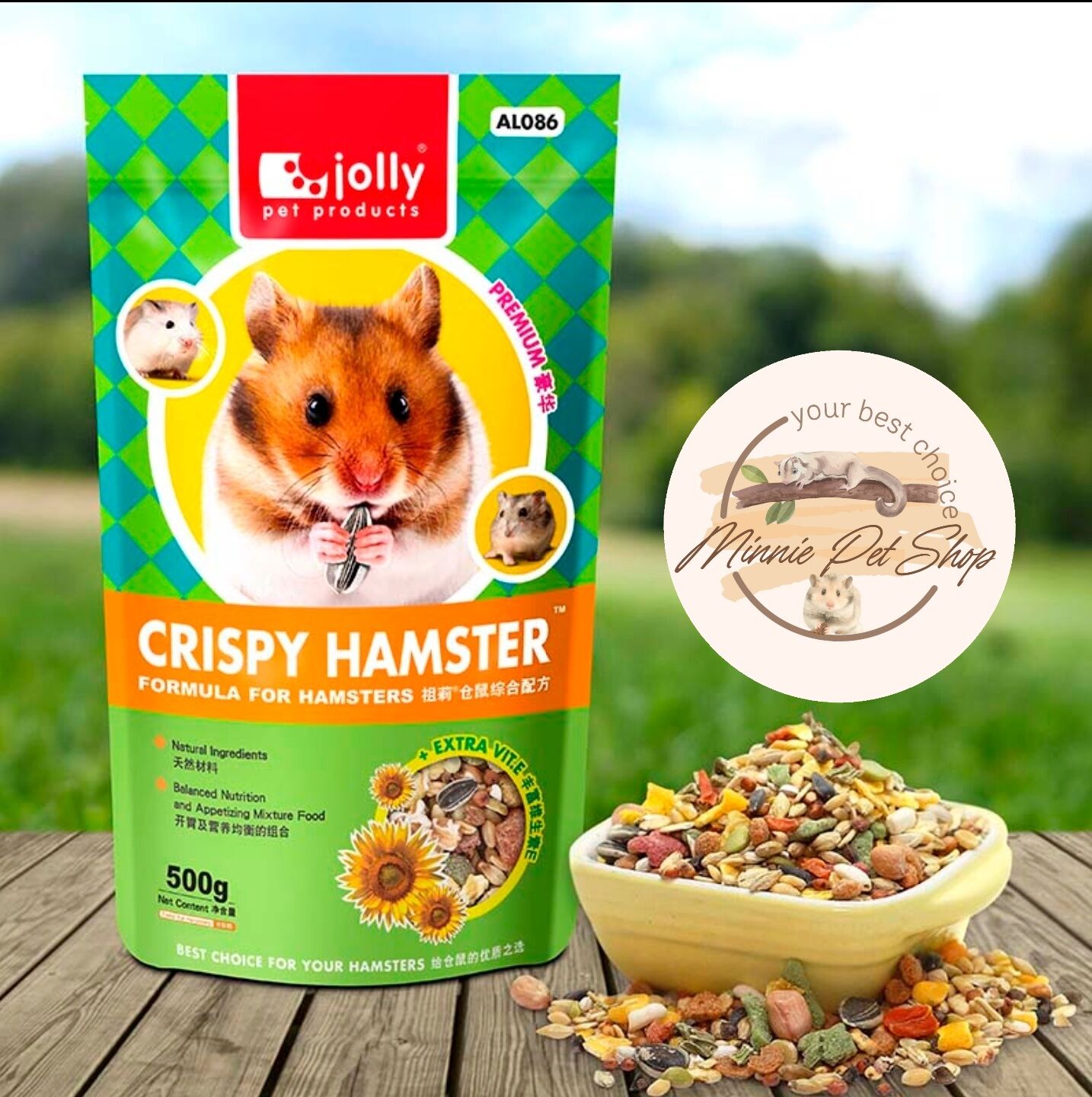 Thức ăn cho hamster Jolly Crispy 500g