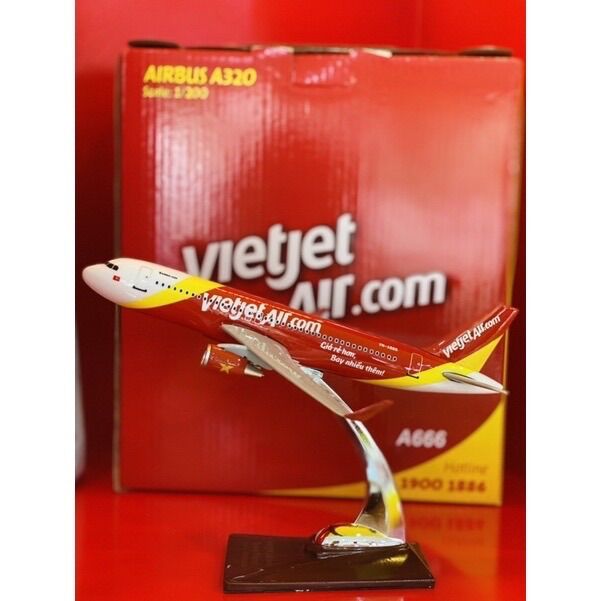 Mô hình máy bay Vietjet - Airbus A321 (cỡ lớn)