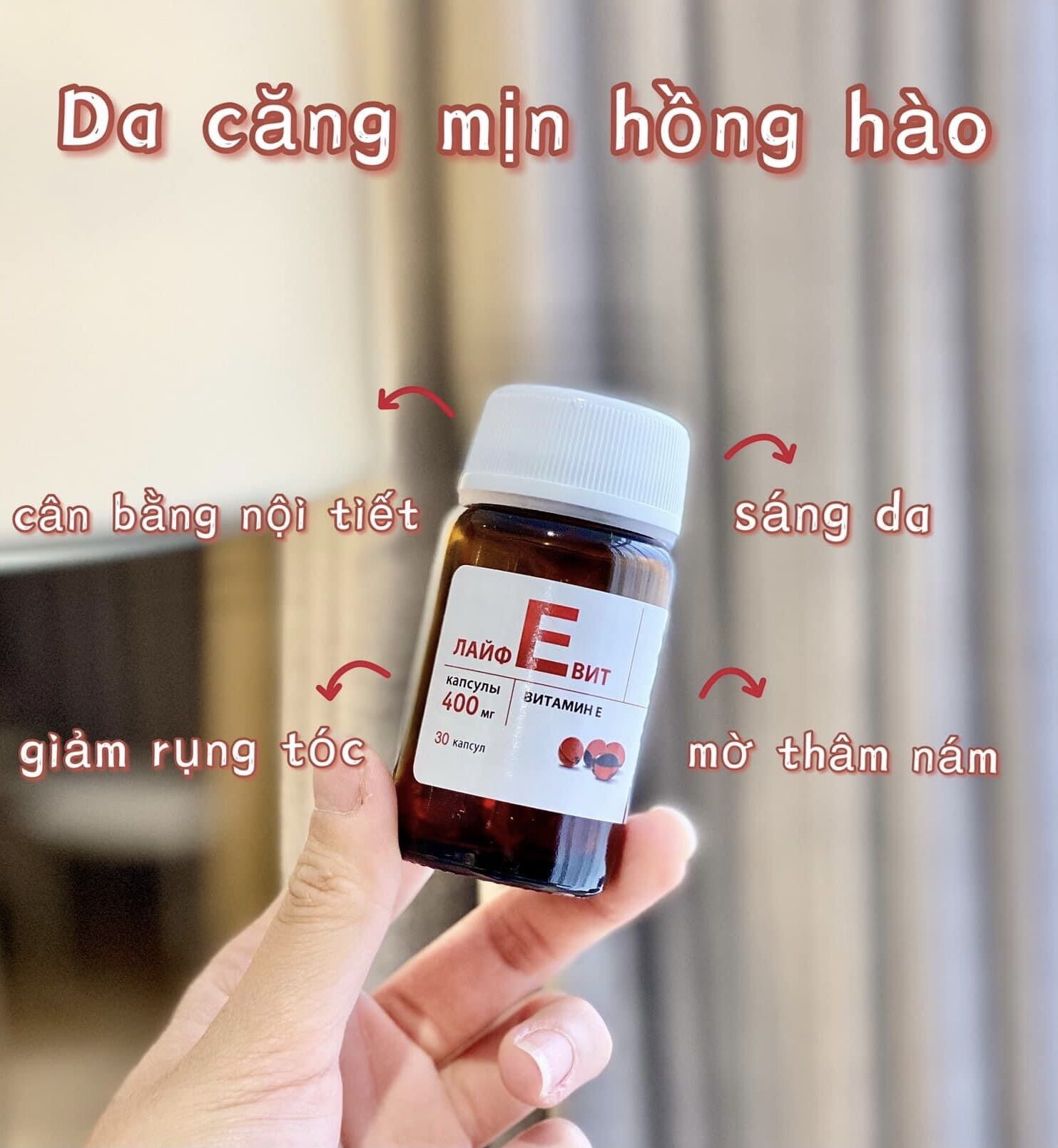 Vitamin E đỏ của Nga( Lọ thuỷ tinh)/30 viên