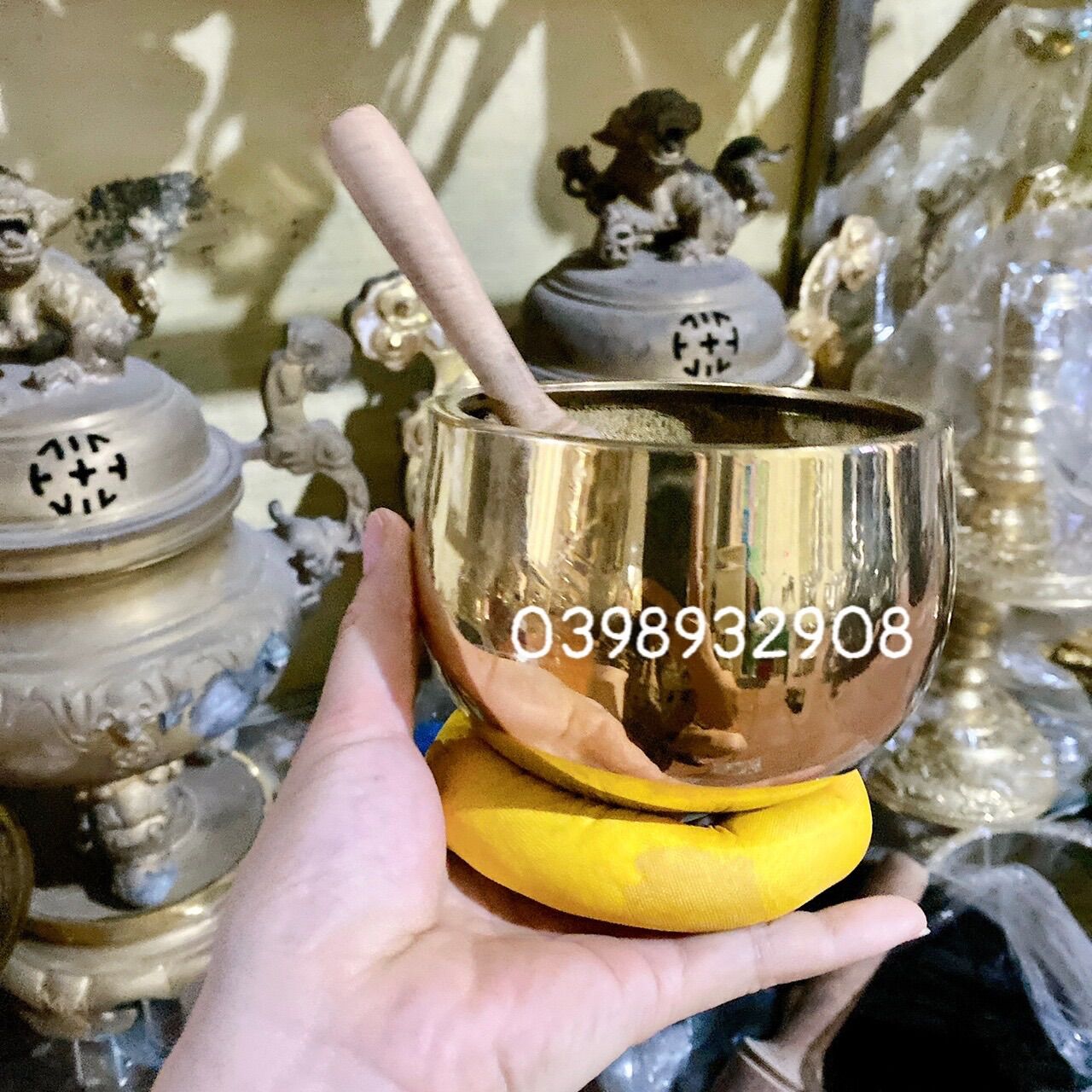 CHUÔNG BÁT 11 x 9 CM CHẤT LIỆU BẰNG ĐỒNG