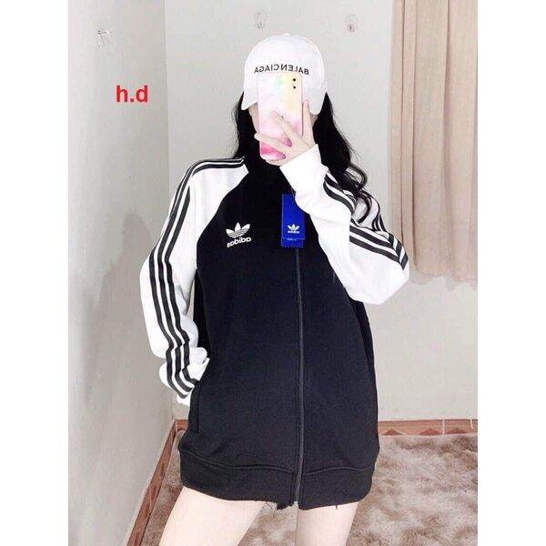 Áo khoác nỉ nhẹ phối mầu tay kẻ sọc.logo dassss