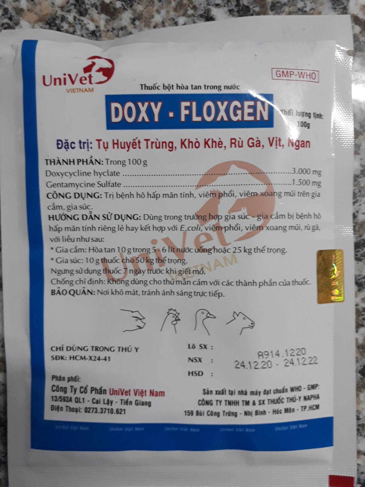 combo gà hen khò, biếng ăn, nóng sốt 3 gói 100gr/ doxy para bcom.c