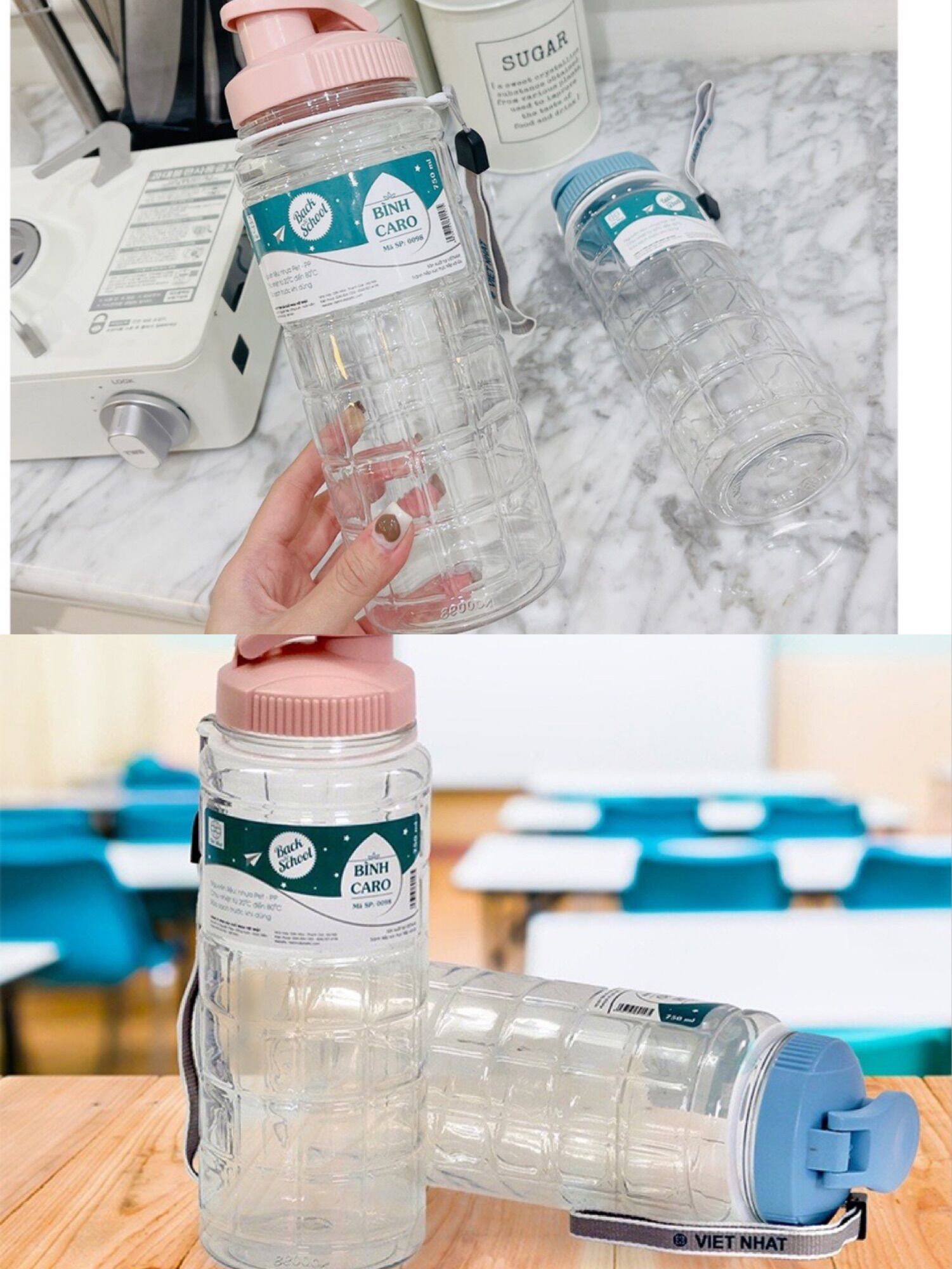 Bình đựng nước 750ml đi học ,đem đi làm , đi du lịch, sport cup đẹp