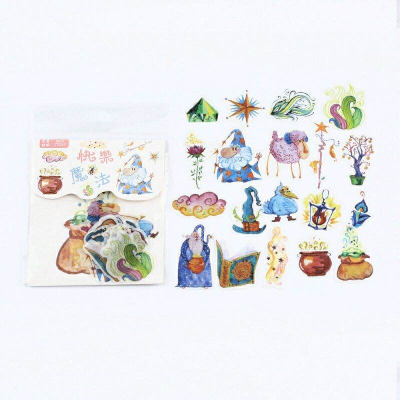 Set 40 sticker washi trang trí theo chủ đề