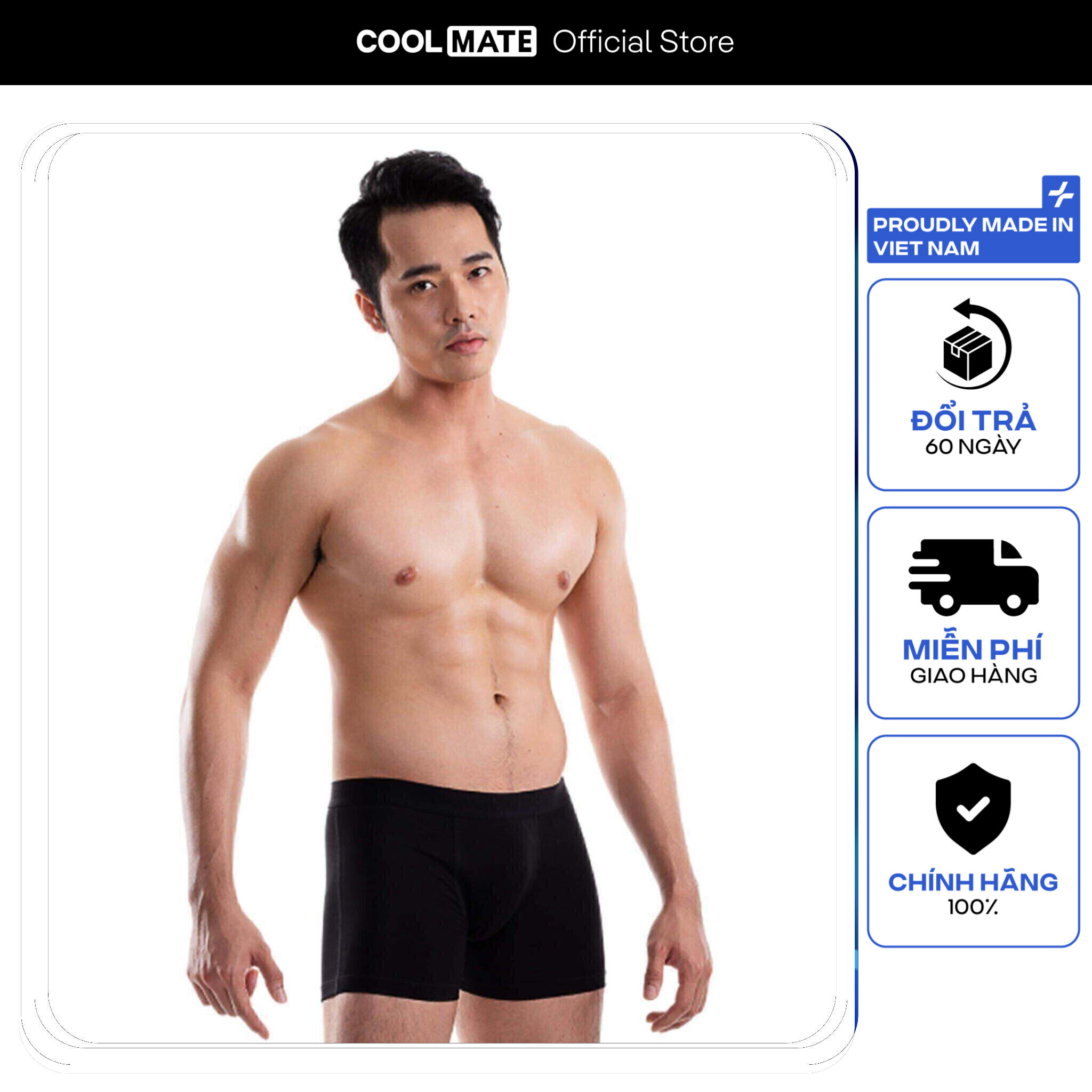 Quần lót nam Trunk Cotton co giãn, mềm mại, thấm hút tốt - Coolmate