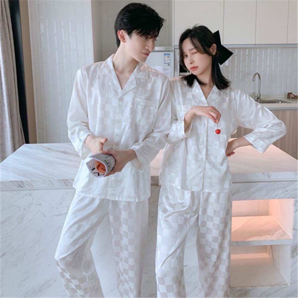 Bộ Ngủ Nam Nữ Pijama Lụa Gấm Sang Chảnh (miễn phí shipp)