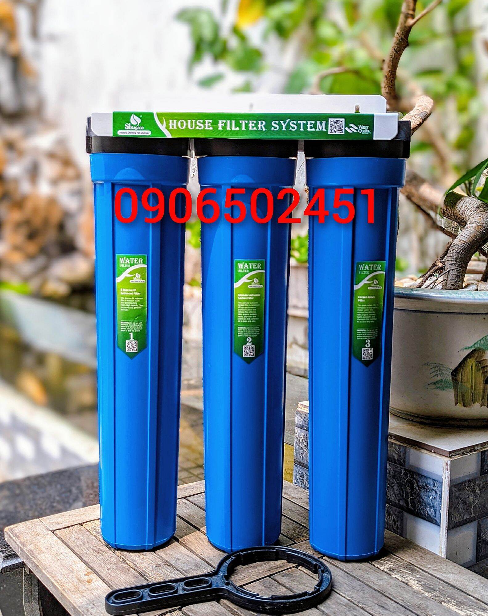 [HCM]Bộ lọc nước sinh hoạt - Lọc nước thô đầu nguồn 3 cấp ly 20INCH Chuẩn dùng cho gia đình