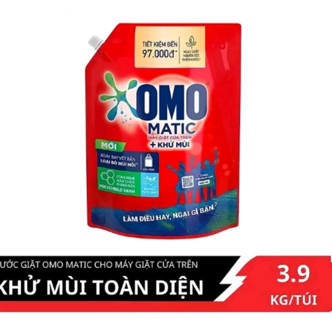 Nước giặt OMo matic cửa trên 3,9kg