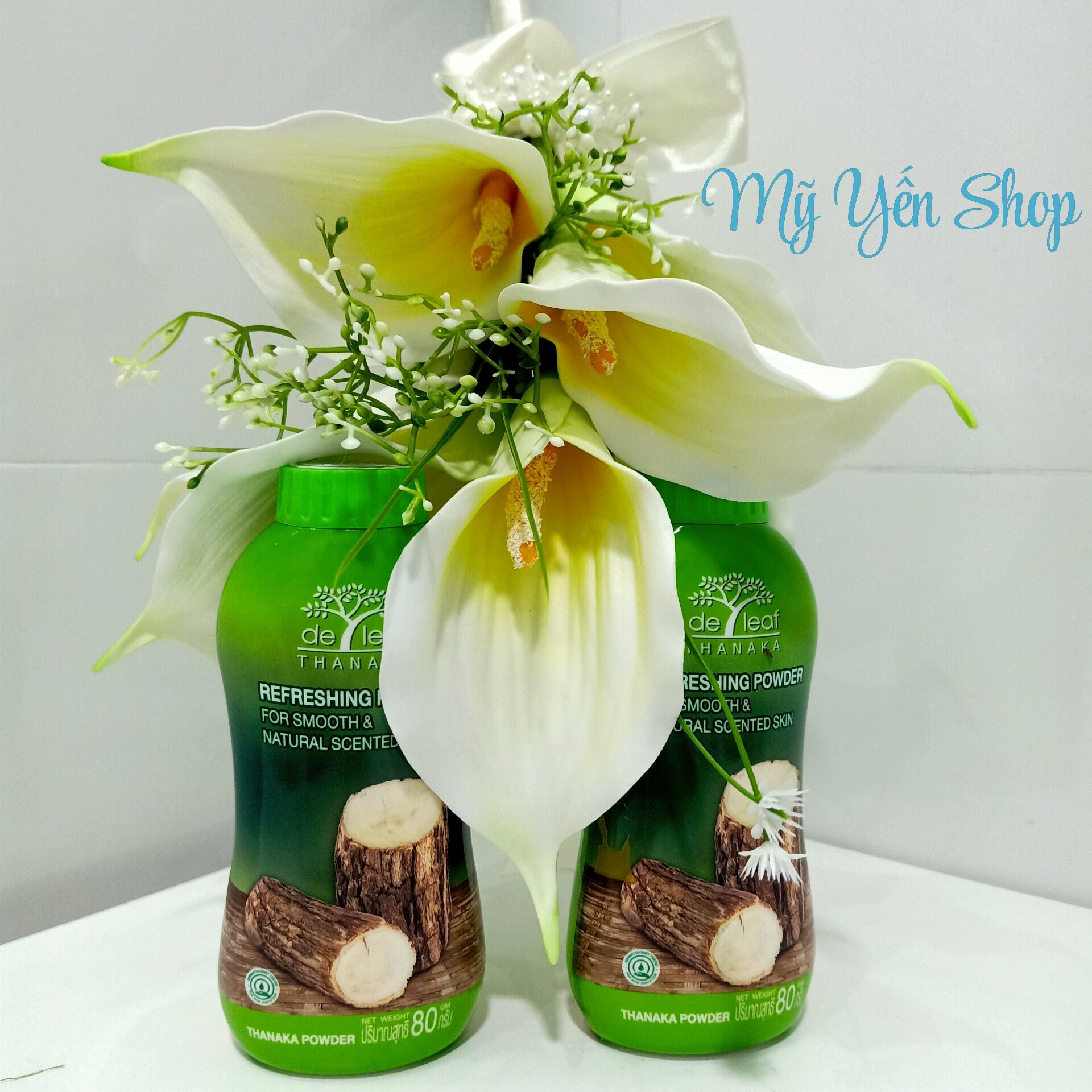 PHẤN LẠNH DƯỠNG DA- KIỂM SOÁT DẦU DE LEAF THANAKA THÁI LAN 80G ( TẶNG 1 NẠ CỪU )