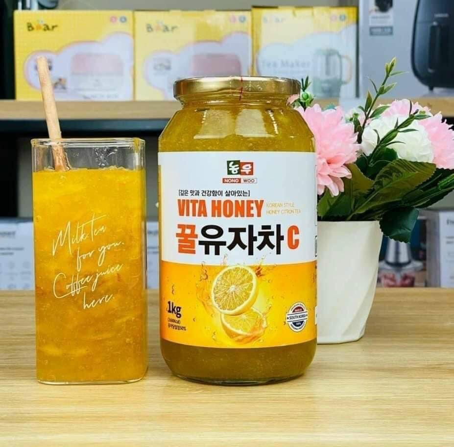 Chanh đào mật ong Hàn Quốc hũ 1 kg