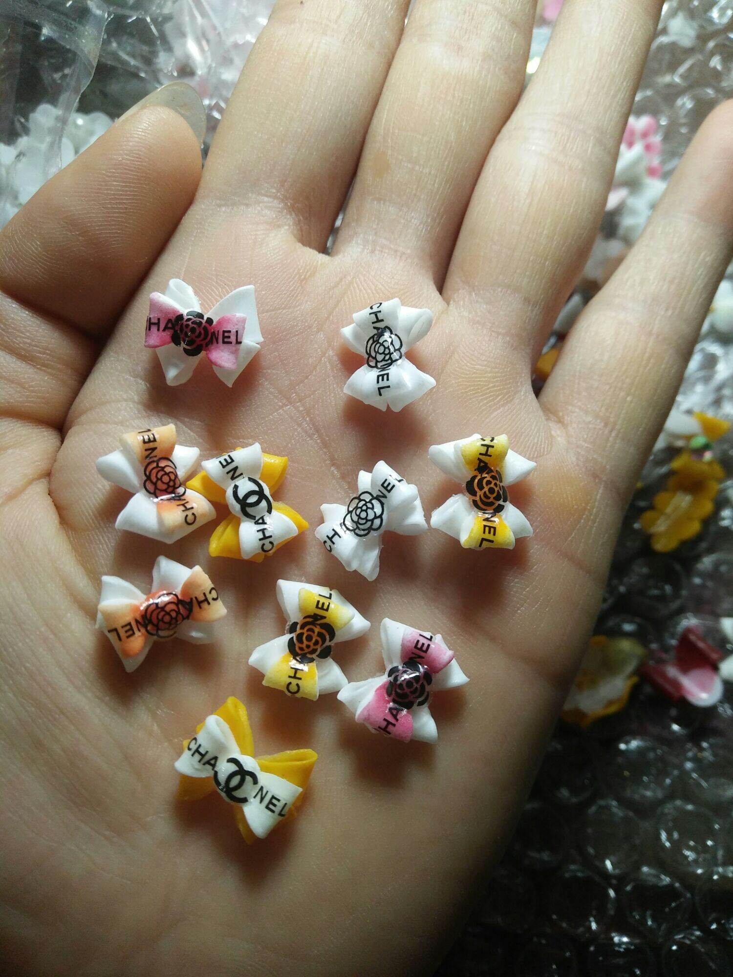 hoa bột nail, nơ bột thương hiệu sét 10 bông