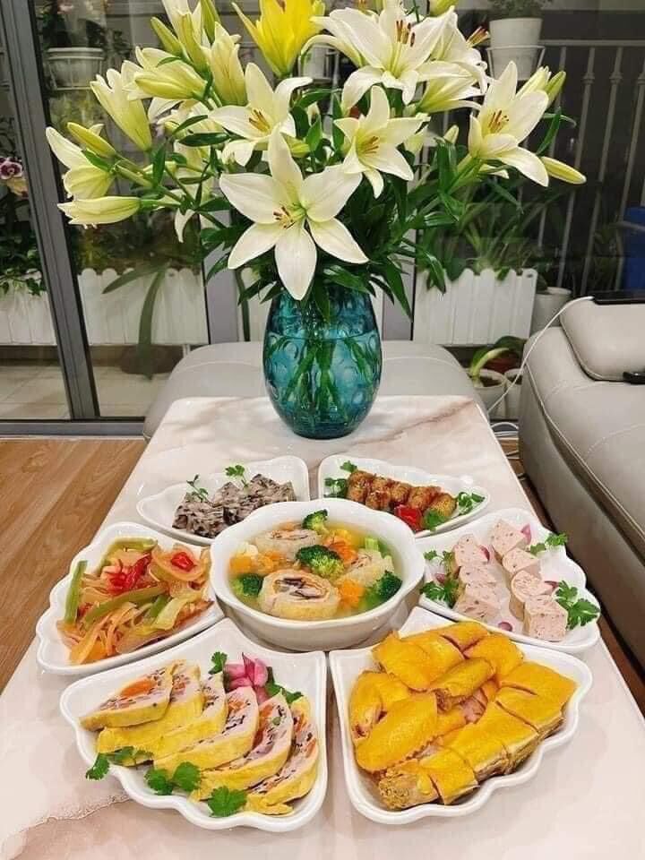 Bộ tô đĩa Hoa Mặt Trời 7 món