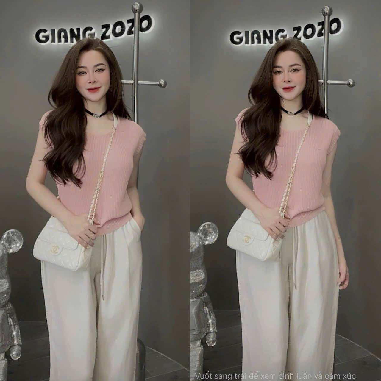 Áo len móc trơn sát nách
