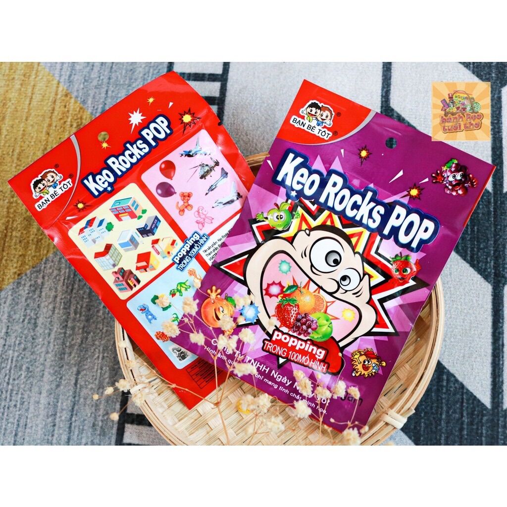 COMBO 20 GÓI KẸO NỔ+ĐỒ CHƠI ROCKS POP TUỔI THƠ